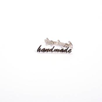 Handmade calligraphic metal tag (0611)